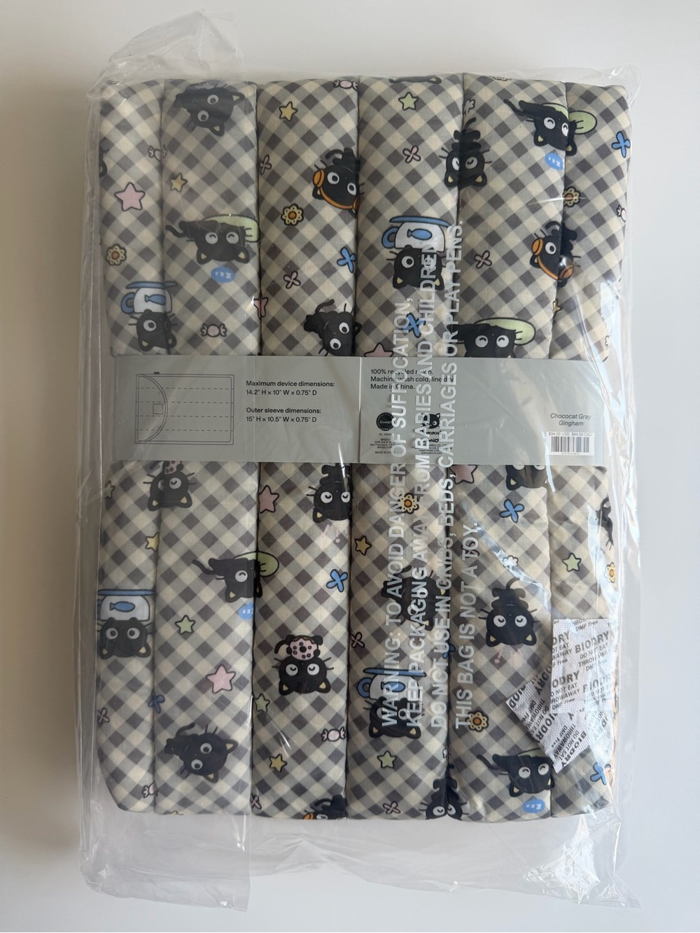 NWT BAGGU Chococat 16” Puffy Laptop Sleeve - Picture 5 of 5